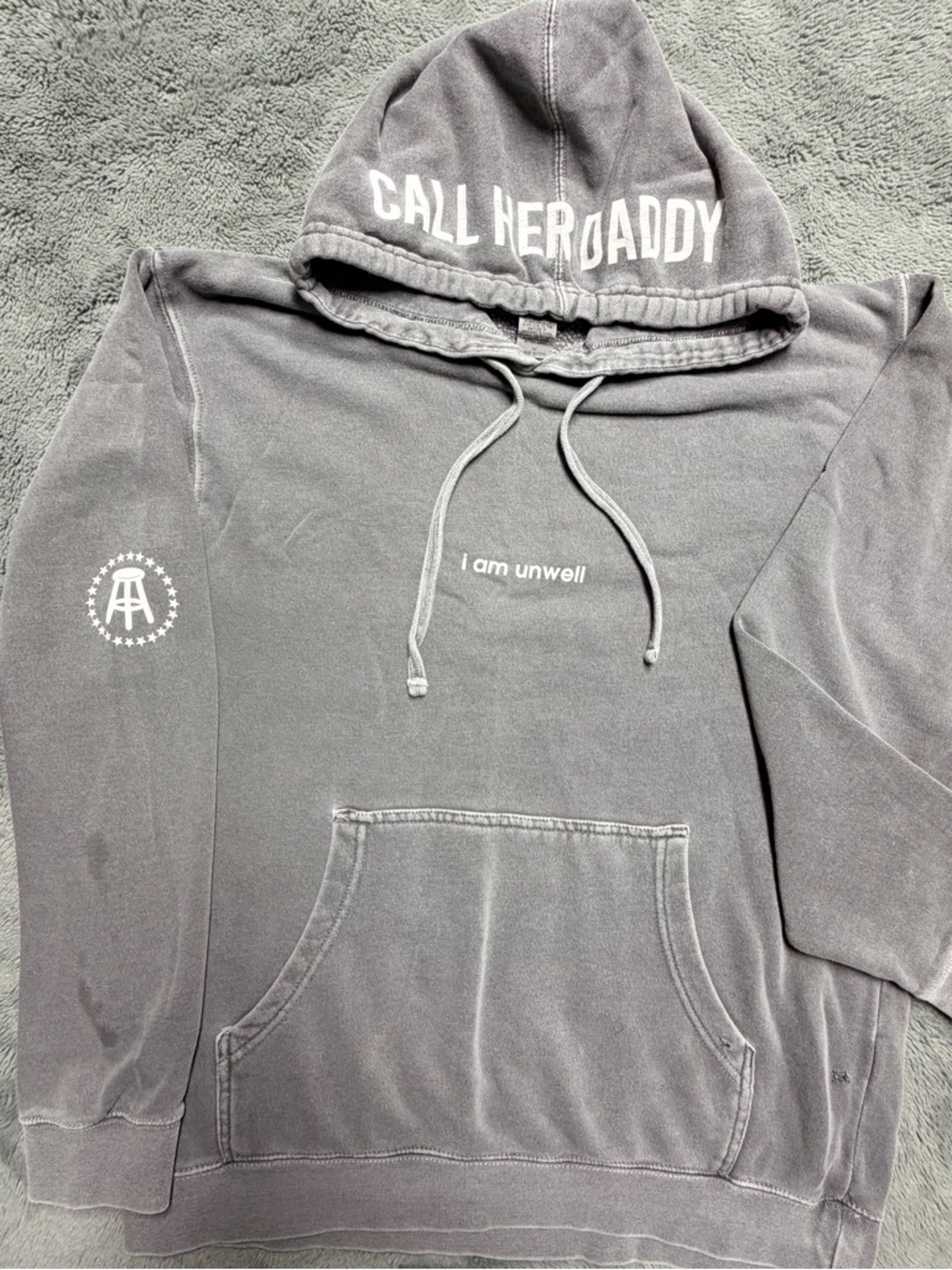 I Am Unwell Hoodie size M- Gray